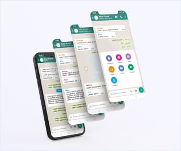 Mockup design for a mobile app