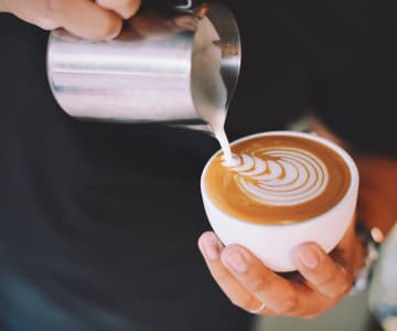 Process of making latte